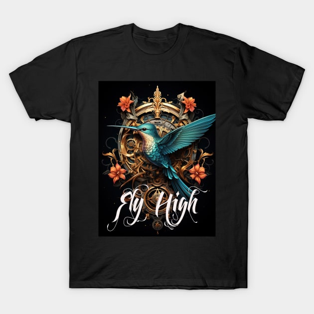 Fly High T-Shirt by SAN ART STUDIO 